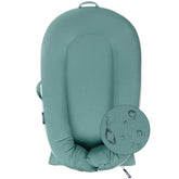 MEXXI organic replacement cover DockATot Sage Green zipper close-up shows durable hardware
