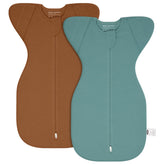 MEXXI arms-up sleep sack in brown offers breathable comfort for all-night calm.