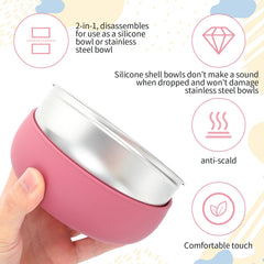 Meyeyaia stainless steel inner bowl inside a protective sleeve for durability