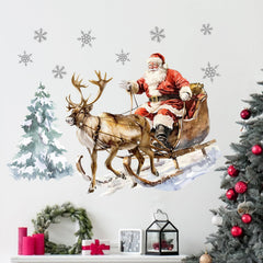 Mfault Christmas Santa wall decal adds festive vibe to the bedroom decor