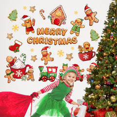 Mfault Christmas train wall sticker adds whimsy to living rooms or kids' spaces.