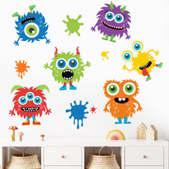 Mfault cute monster wall decal for nursery walls adds playful charm and easy decoration.