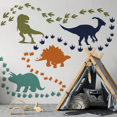 Mfault dinosaur footprints wall decal features vibrant colors to enhance room decor and mood