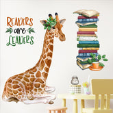 Mfault giraffe reading corner wall decal for a playful nursery reading nook