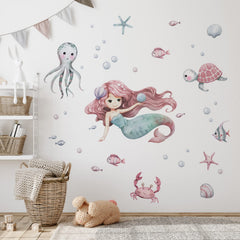 Mfault octopus-nursery-wall-sticker adds friendly sea drama to bedrooms and bathrooms