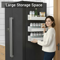 MGY 3Pack versatile storage for spice jars and bottles on shelves.