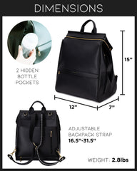 MIA + SOPHIA backpack back view showing adjustable straps for comfort