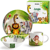 MIAMIO Kids Jungle Dinnerware Plate - durable ceramic for everyday meals.