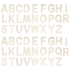 Miayon 52-pieces wooden alphabet letters package for versatile DIY crafts.