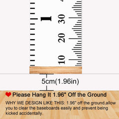 MIBOTE black and white nursery decor height chart for kids room