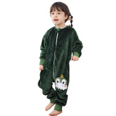 MICHLEY baby sleeping bag legs Happy Dinosaur closeup shows soft breathable flannel