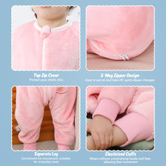 MICHLEY sleeping bag sack fabric closeup shows soft flannel for warmth and breathability.