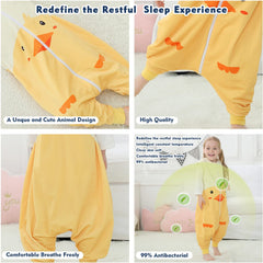 MICHLEY sleeping sack offers roomy design to move freely while staying warm.
