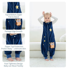MICHLEY sleeping sack with foot openings supports toddler movement and safe sleep