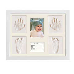 MICKYU baby handprint frame close-up shows safe, non-toxic clay for precious keepsakes.