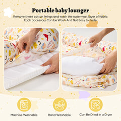 Miereirl lounger features convenient zipper closure for quick removal and replacement.
