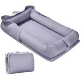 Miereirl baby lounger gray cover with soft cotton for newborn comfort.