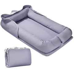 Miereirl baby lounger gray cover with soft cotton for newborn comfort.