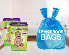 Mighty Clean Baby diaper bags with easy-tie handles for sanitary disposal
