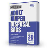 Mighty Clean extra-large diaper bags pack-front showing roomy loading space for multiple diapers.