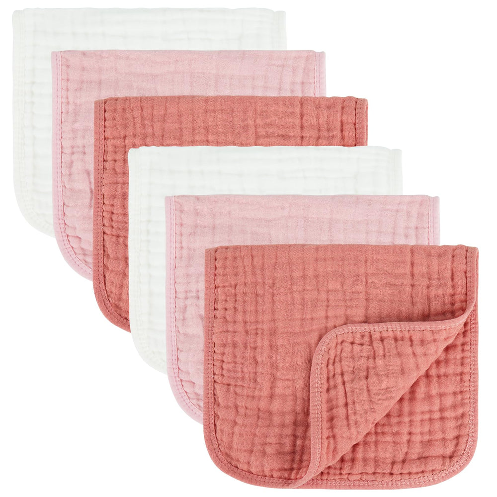 MIGIOL baby burp cloth closeup shows soft muslin texture for gentle newborn skin care and absorption