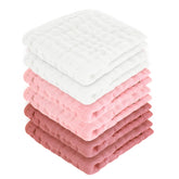 MIGIOL baby washcloths 12x12 white-pink pack; soft on delicate skin