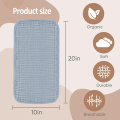 MIGIOL Burp Cloths closeup shows soft texture for gentle baby skin