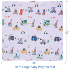 MIIMER 50x50 play mat for travel β portable comfort on floors at home or away.