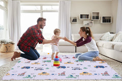 MIIMER foldable toddler playpen shown folded compactly, easy to carry for outdoor adventures