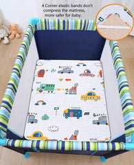 MIIMER pack n play sheet elastic bands secure fit on standard playards