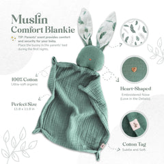 Mikito bandana bib folded flat, double-sided design for growing babies