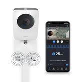 Miku Pro wall-mount view enables secure, convenient baby monitoring.