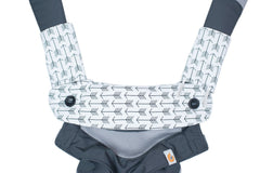 Mila Millie teething pad care closeup illustrating easy machine wash in cold water.