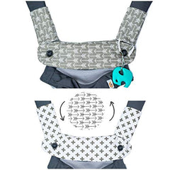Mila Millie premium teething pad arrow-cross design protects your carrier from drool.