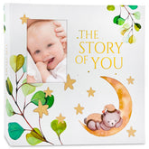 Mila & Rose modern baby memory book cover with luxe gold foil for premium keepsake.