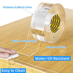 MILEQEE Clear Edge Protector Strip adhesion view demonstrates strong, residue-free sticking.