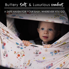Milk Snob Disney soft-rayon fabric close-up shows luxurious comfort for baby and parent.
