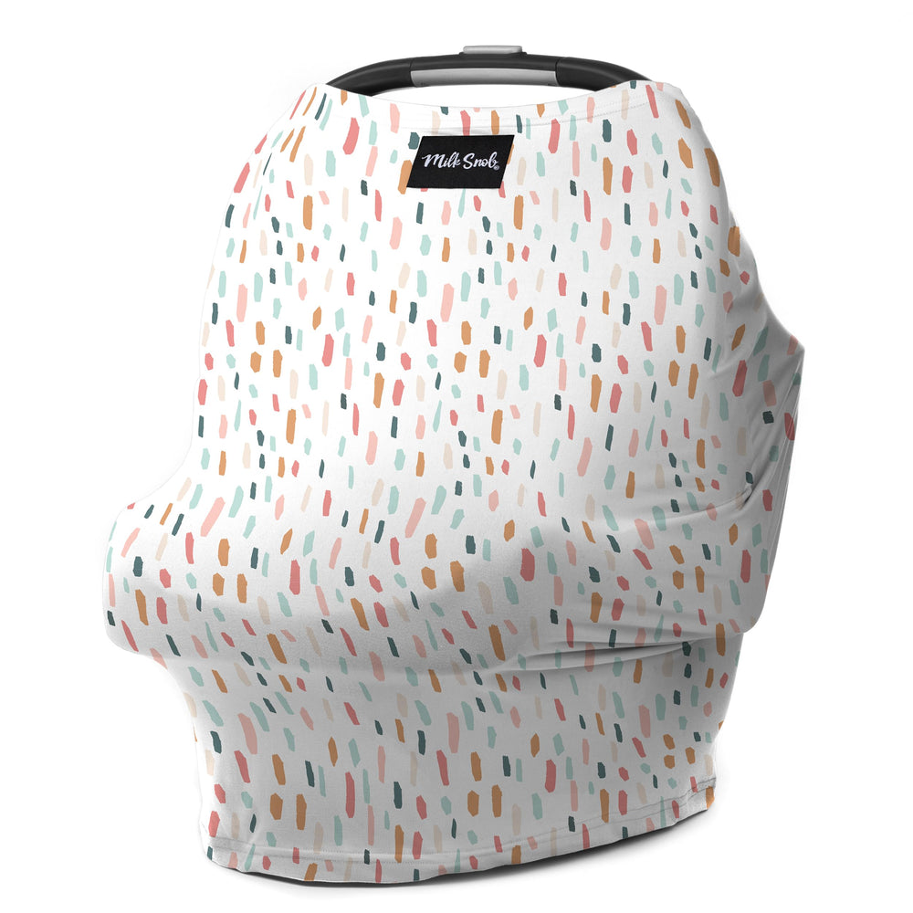 Milk Snob Original 5-in-1 cover nursing cover in use for discreet feeding.