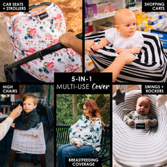 Milk Snob Original 5-in-1 cover scarf-style wear for nursing.