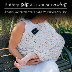 Milk Snob Original 5-in-1 cover stroller shield for privacy and wind protection.