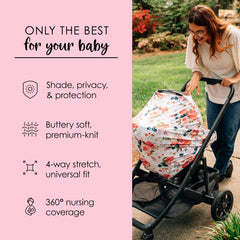 Milk Snob Original 5-in-1 cover stroller shield for outings.