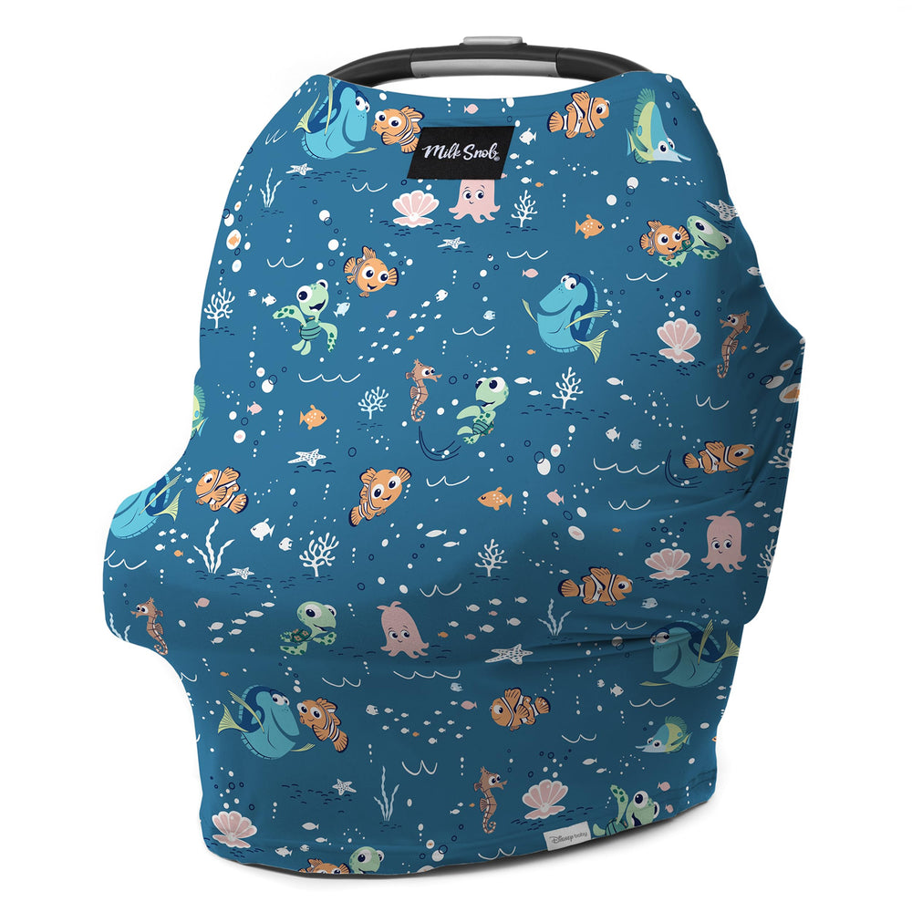 Milk Snob Original Disney Pixar 5-in-1 cover Finding Nemo design for versatile baby cover use