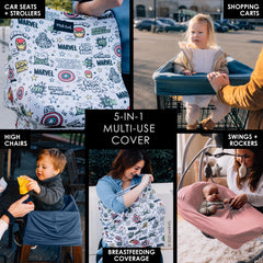 Milk Snob Original Marvel 5-in-1 cover for discreet nursing in public.