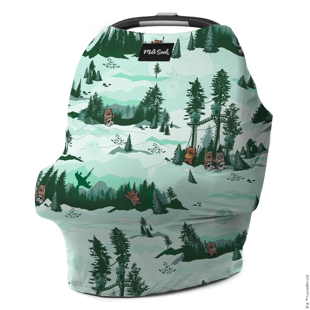 Milk Snob star wars cover Endor Escape shows breathable privacy while nursing on the go.