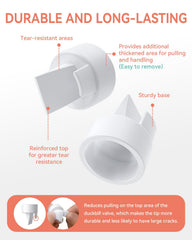 MilkFlow reinforced duckbill valves with easy-grip base for durable valve performance