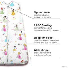 Milk Snob Disney Sleeping Sack sleeveless design keeps baby comfortable.