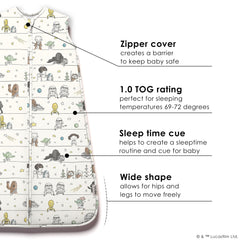 Milk Snob Disney Star Wars Precious Padawans design showcased on infant sleep sack.