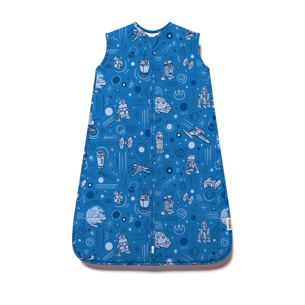 Milk Snob Star Wars Daring Droids sleeping sack offers cozy wearable warmth for safe naps.