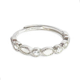 Milky Treasures Band Ring outer view in 925 silver, timeless keepsake.