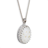 Milky Treasures crown necklace base and chain in silver, a radiant keepsake for new moms